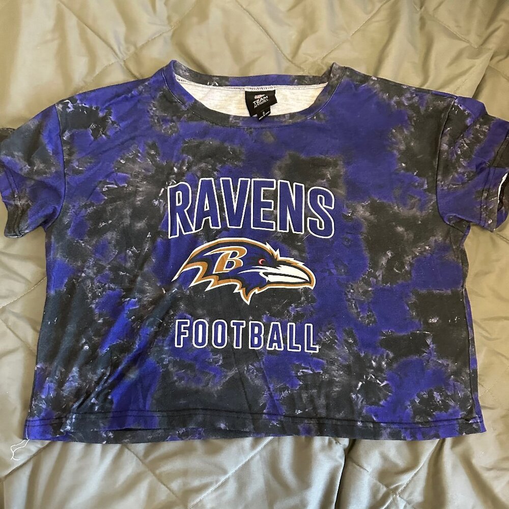 Baltimore Ravens Tie-Dye Crop Top